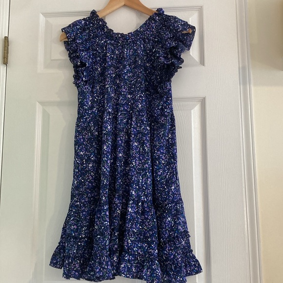 Bloomingdale’s‎ AQUA Ditsy Floral Mini Dress Blue/Purple XS - Picture 2 of 7